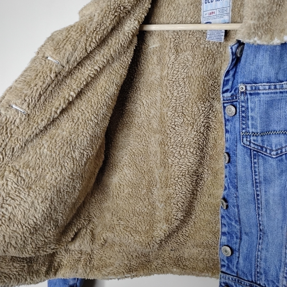 Vintage Old Navy Grunge Denim Trucker Jacket - Picture 8 of 16